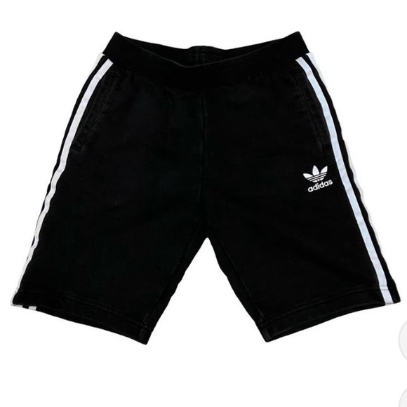 Adidas cotton shorts in original black and white. - Picture 1 of 3